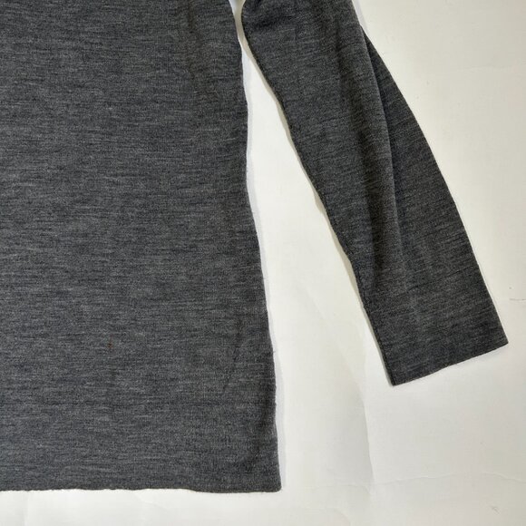 J Jill Italian Merino Wool V Neck Long Sleeve Sweater Gray Womens size L casual - Picture 5 of 11